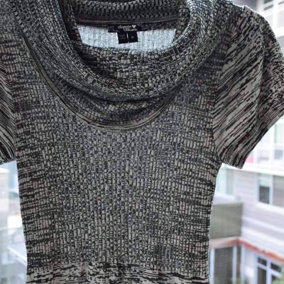 Sequin Hearts Cowl Neck Dress, like new! - Picture 4 of 7